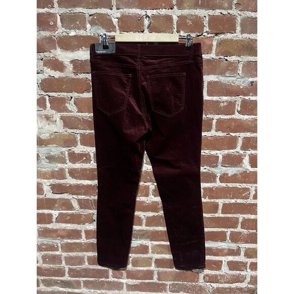 Ann Taylor Womens Red Velour Skinny Pant Size 10 NWT - Picture 2 of 4